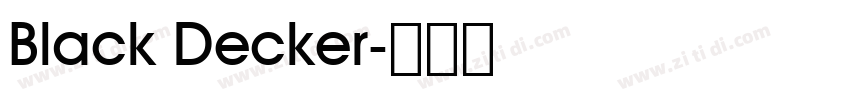 Black Decker字体转换 Black Decker字体转换